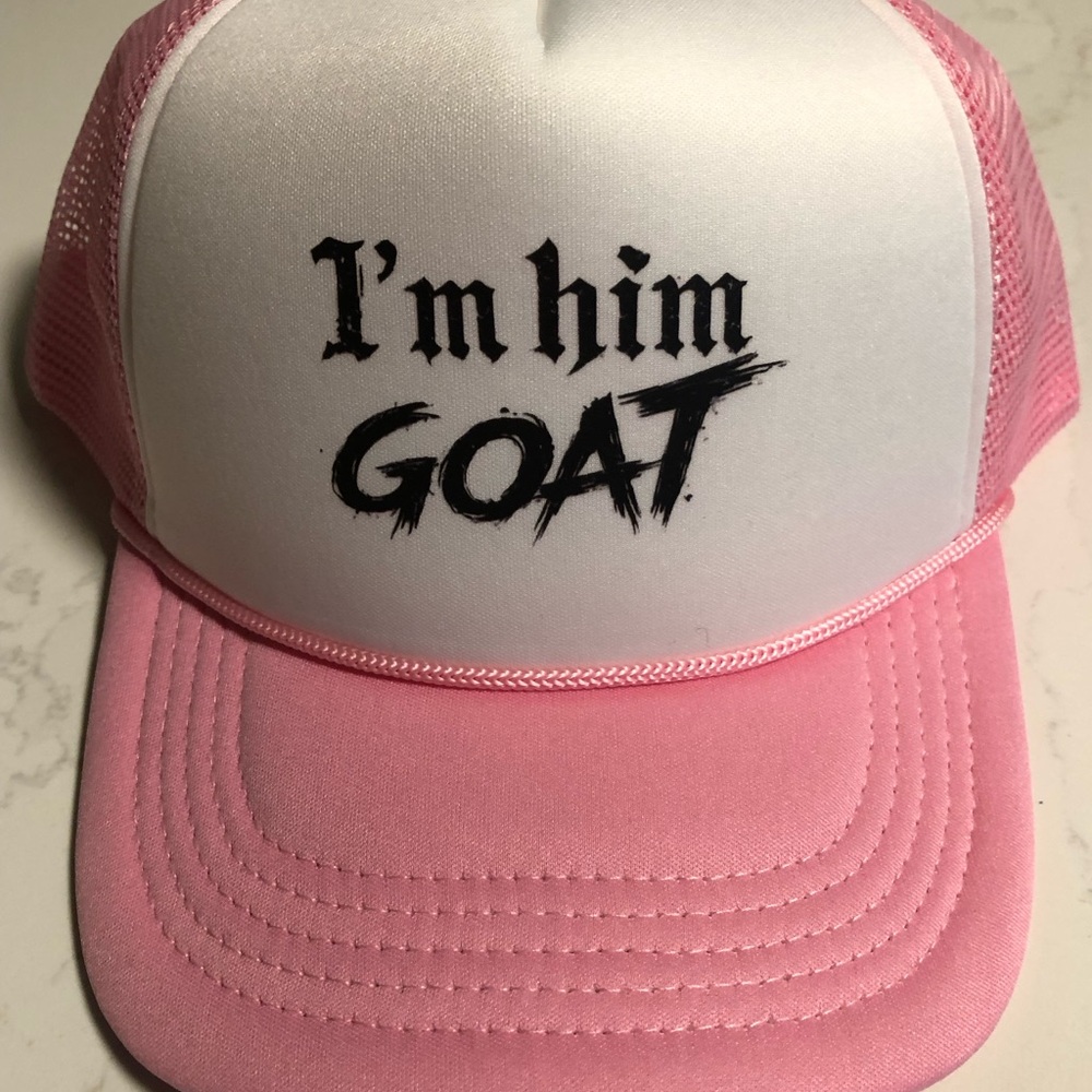 I'm him GOAT Trucker Hat - Pink